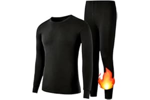 Orbiz Men’s Thermal Underwear Set - Full Long Sleeve Vest Top and Long Johns Bottoms Perfect Heat Micro Winter Underwear