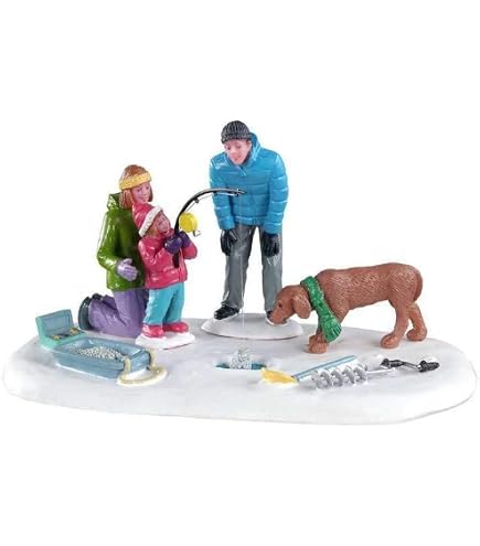 Lemax Canoe Catch - Pêcheur Dans Un Bateau - Polyrésine - Figurines Et Accessoires Pour Votre Propre Petit Monde De Noël - 7