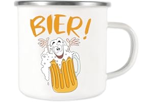 ANICY Kubek emaliowany na piwo, prezent kempingowy, spersonalizowany prezent, zabawny prezent urodzinowy dla mężczyzn, rodziny, przyjaciół, dekoracja