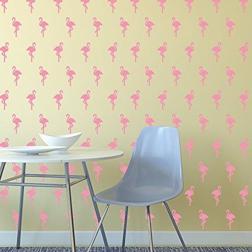 Walplus Entfernbarer selbstklebend Wand Sticker Pink Flamingos Wandbild Kunst Zuhause Wohnzimmer Dekoration Dekor Restaurant Café Hotel Kinderzimmer Dekoration - 2