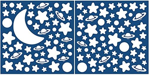 Decofun, White Stars Glow in The Dark Wall Stickers, Medium