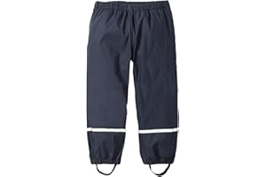 MACHBABY Unisex-Kinder Jungen Mädchen Warme Regenhose wasserdichte Winddicht Buddelhose Atmungsaktive Matschhose mit Fleecefutter
