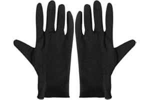 Beaupretty Feuchtigkeitsspendende Ekzem-Baumwollhandschuhe 12 Paar Schwarze Baumwollhandschuhe für Trockene Hände Spa-Lotionshandschuhe Kosmetikhandschuhe M