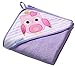 Produktbild Baby Badehandtuch mit Kapuze FROTTEE / Kinder Kapuzenhandtuch 100x100cm 7316 (Lila / Eule)