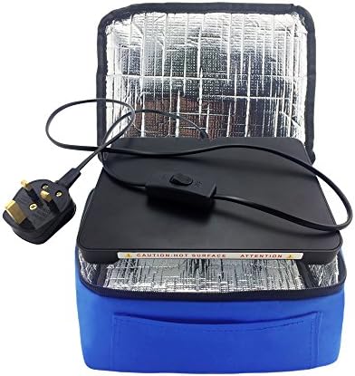 YIBOSS MINI Electric Heating Mini Portable Oven,Electric Heating Lunch Bag,Waterproof Food Warmer Carry Bag Work With All Flatform Bottom (General, Blue)