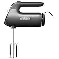 Kenwood QuickMix+ HMP50.000BK, Hand Mixer with Variable Speed and Pulse Function, Stainless Steel Beaters Included, Mixer for Baking with Silent Motor, 650W, Black
