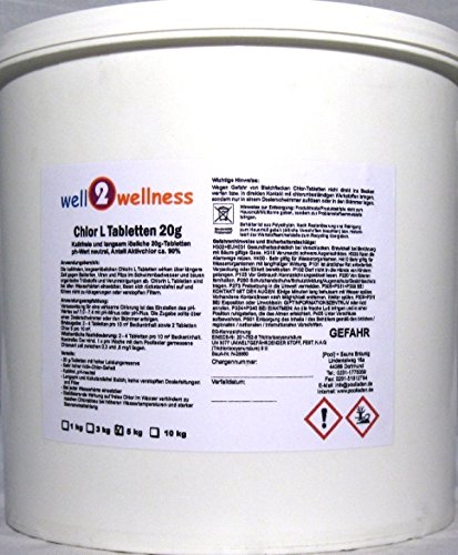 Chlor L Tabletten 20g - Mini Chlor Tabletten langsamlöslich a 20g mit 90% Aktivchlor, 5,0 kg