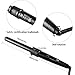 Professional 5 in 1 Curling Wand Salon Studio Quick Heating Ceramic Tourmaline Barrels Hair Styler Tools Curling Iron Curler Wand Tongs Set Crimping Iron for Women (Black) CoFashion
