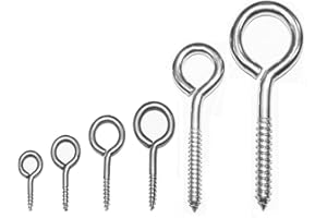 EURO TISCHE Bullone a occhiello Occhielli a vite Ganci a vite in acciaio zincato - Robusti ganci a vite in 6 diverse misure (90mm 10 pezzi)