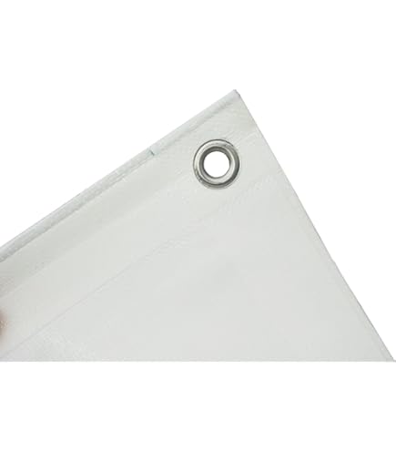 STI Afdekzeil, van pvc, Ultra, 260 g, met ingestanste ringen, waterdicht, voor buiten, groen, 2,5 x 6 m