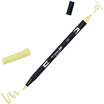 Feutre Dessin Double Pointe Abt Dual Brush Pen 126 Olive Clair X 6