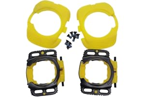 ALLTOO 1 par de zapatos de ciclismo de liberación rápida con pedal de autobloqueo aerodinámico para WAHOO SpeedPlay Zero (amarillo)