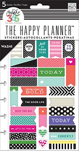 Me and my big Ideas schaffen 365 Planer Aufkleber 5 Blatt/pkg-bold – Washi, andere, mehrfarbig