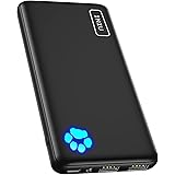 INIU Power Bank, Slimmest & Lightest PowerBank USB C Triple 3A 10000mAh Portable Charger, High-Speed Charging Phone with Flas