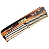 Kent Handmade Coarse and Fine Toothed Pocket Comb for Men, 11 cm