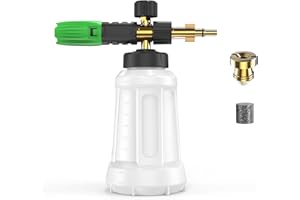 OHAYORI Snow Foam Lance Compatible with Bosch Aquatak/Black &Decker/Norse/Neo Foam Cannon Adjustable 1L Bottle Soap Dispenser with Upgraded Nozzle Foam Jet Foamer for Pressure Washer