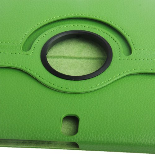 gada – 3in1 Set: Samsung Galaxy Note 10.1 P600 2014 Edition – 360° drehbare Leder-Imitat tasche mit praktischer Standfunktion inkl. kostenloser Displayfolie und Touch Pen grün - 7