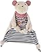 Sigikid Comforter Bear (White with Dark Blue Stripes)