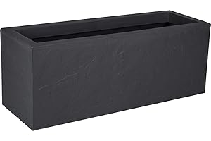 EDA Volcania'Up – Balcón de Pared Simple (25 L, 59 x 19,5 x 22,8 cm), Color Gris Antracita