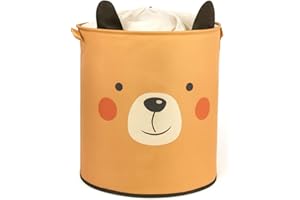 PRENDIHOME Prendi Home - Cesta plegable para juguetes y ropa sucia, 37 x 40 cm, diseño de animales, malla transpirable, ideal para habitación de niños, habitación de bebé o baño