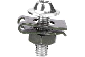 EVGATSAUTO Fastener Clip Nut,10Pcs M5 Aluminum Motorcycle Fairing Kit Screw Spire Speed Fastener Clip Nut(Silver)