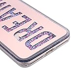 iPhone 7 Plus Hülle,SainCat Kreativ Design 3D Transparent Hard Case Hülle Dynamisch Liquid Fließen Flüssig Schwimmend Bling Glitter Diamond Schreiben Muster Schutzhülle Tasche Überzug Handyhülle Glitzer Sparkle Hart Plastik HardCase Crystal Clear Rückseite Handytasche Rückseite Hülle Schale Etui Tasche Case Cover Beschützer Haut Schale für Apple iPhone 7 Plus 5,5 Zoll (Rose Gold) - 4