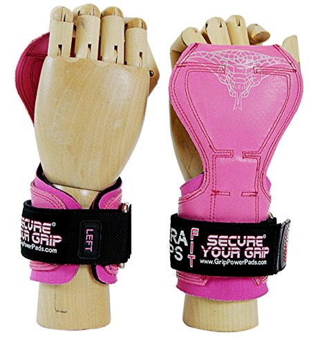 Cobra Grips Gewichtheben Handschuhe, Grippad Hochleistung Gurte, Alternative zu Poweranheben Haken, Poweranheben, für Kreuzheben mit Integrierte, verstellbare gepolsterte Handgelenksstütze Unterstützung. *PATENTED* – Produkt von Grip Power Pads®. Kein Rutsch gepolsterten Trägern für Bodybuilding 1 Jahr problemlosen Austausch Garantie. Alternative für Trainingshandschuhe - 3