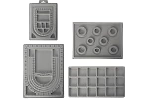 Lipfer 4 Pcs Board De Diseño De Placa De Diseño De Placa del Collar del Tablero De Cuentas De Cuentas De Abalorios Bandeo De Joyas De Joyas De Joyas De Bricolaje.