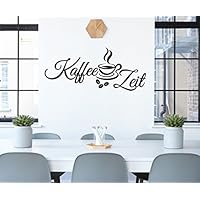 *NEU* Wandaufkleber/Wandtattoo/Wandsticker - Spruch für die Küche/Büro ***Kaffee Zeit*** (Größen.- und Farbauswahl)