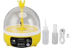 DUOKON Mini incubateur d'œufs avec contrôle automatique de la température, couvercle transparent, éclosion multifonctionnelle, rendement élevé, faible bruit, compact et portable pour (#12)