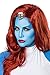 Produktbild Sexy Mystic Mystique Perücke Blau Langhaar Rot Karneval Halloween Damen Damenperücke X Men TV
