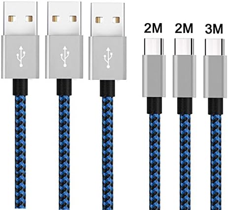 Gourde® Pack of 3 USB data C to USB B Charger Cable USB 2.0 Type A Male to USB 3.1 Type C Connector for USB Type C Devices Galaxy S8, S8 + Mate 9, P10 and other