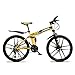 Produktbild H-LML Mountain Faltrad 26 Zoll Geschwindigkeit 27 Geschwindigkeit Männer und Frauen Offroad-Rennen Doppel-Stoßdämpfer Fahrrad zehn Messer Rad Faltrad,Gelb