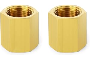 ERGAOBOY 2 pièces 3/8 "BSP laiton femelle à femelle raccord de tuyau hexagonal, adapté pour la connexion de tuyau