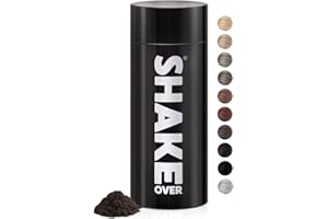 ‎SHAKE OVER SHAKE OVER Veganes Streuhaar zur Haarverdichtung, mit Zink angereicherte Fasern, hochwertiges Schütthaar, Made in Europe (30 g, MEDIUM BROWN)