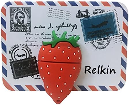 Relkin High Speed USB Flash Drive USB 2.0 Memory Stick Gift Cartoon Strawberry 32GB