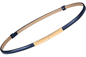 VONMELLI Cintura Donna Pelle Regolabile con Dorata Cintura Vita Alta Donna, Elegante Cintura Donna Sottile per Vestito Cappotto Jean