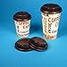 Produktbild 1000 moderne und edle Coffee to go Becher, Latte Macchiato Becher 16oz / 400ml / 0,4l, 90mm Durchmesser, Premium Kaffeebecher, Kaffee to go Becher, Coffeecups, mit Neutraldruck Barista und passendem braunen Deckel, TOP Look für Ihr Coffee to go Geschäft