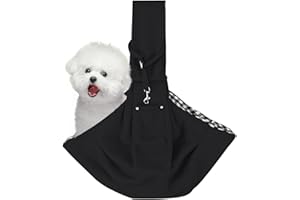 GUTERTOP Tragetuch Hund und Katze, Hundetasche Zum Umhängen, Tragetasche Hund für Spaziergänge und Aktivitäten Im Freien, Tragekraft bis 15 kg (Schwarz)