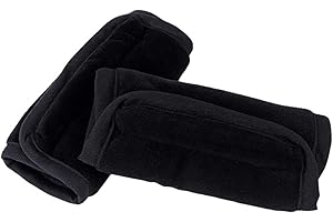 MEMOFYND 1 par de almohadillas para cinturón de seguridad para el cinturón de seguridad de coche, para todos los asientos de coche, color negro