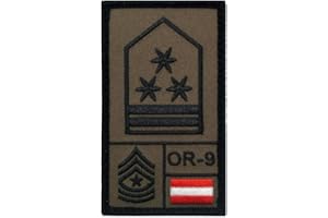 Café Viereck ® Österreich Offiziersstellvertreter - Bundesheer Rank Patch mit Dienstgrad Gestickt mit Klett – 9,8 cm x 5,6 cm