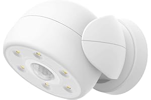 BIGLIGHT Battery Motion Sensor Spotlight Wireless Floodlight Outdoor Front Door Security Spotlight Waterproof Compact Spotlight Rotatable Wall Down Light for Driveway Hallway, 200 Lumens