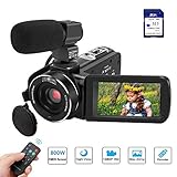 【Multifunktionaler Camcorder】: Mit Anti-Shake, Gesichtserfassung, Schönheitsfunktion, Selbstauslöser und Webcam-Funktion können Sie Videos direkt aufnehmen, wenn die Kamera über den HD-Ausgang an das Fernsehgerät angeschlossen ist. Videoanruf als Webcam mit Ihren Familien oder Freunden, wenn Sie mit Ihrem Computer verbunden sind. Mit diesem digitalen Camcorder können Sie Ihr Schönheitsgesicht festhalten und in Youtube teilen. Darüber hinaus unterstützt die Volgging-Kamera das Aufladen, wenn Sie
