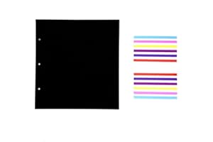 ThxMadam Scrapbooking Album Foto Carta Nera 25x23,5CM,20pcs Extra Refill Pagine Carta Bianca Interna del Libro Fotografico per Fai da Te Scrapbook Foto Album 26x26CM per Album Foto ‘Dente di Leone A’