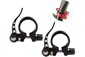 DAZISEN Abrazadera Sillin Tija - 28.6/31.8/34.9mm Aleación de Aluminio Asiento de Bicicleta Poste Abrazadera Bicicleta de Montaña Sillín