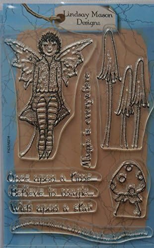 Lindsay Mason Clear Acrylic Stamp Set MAGICAL FAIRY once upon at time