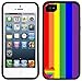 Produktbild Rainbow Flag Heart Gay Pride Handmade iPhone 5 5S Black Bumper Plastic Case