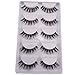 Bomien Natural Look Fake Eye Lash False Eyelashes Extension Makeup 5 Pairs