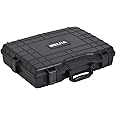 MEIJIA Portable Waterproof Protective Hard Case,Laptop case,Compact Camera Case with Customizable Fit Foam Insert, Elegant Bl