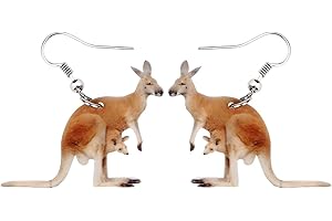 WEVENI Acrylic Australian Kangaroo Earrings Dangle Drop Sweet Jewelry For Women Girls Ladies Nice Gifts